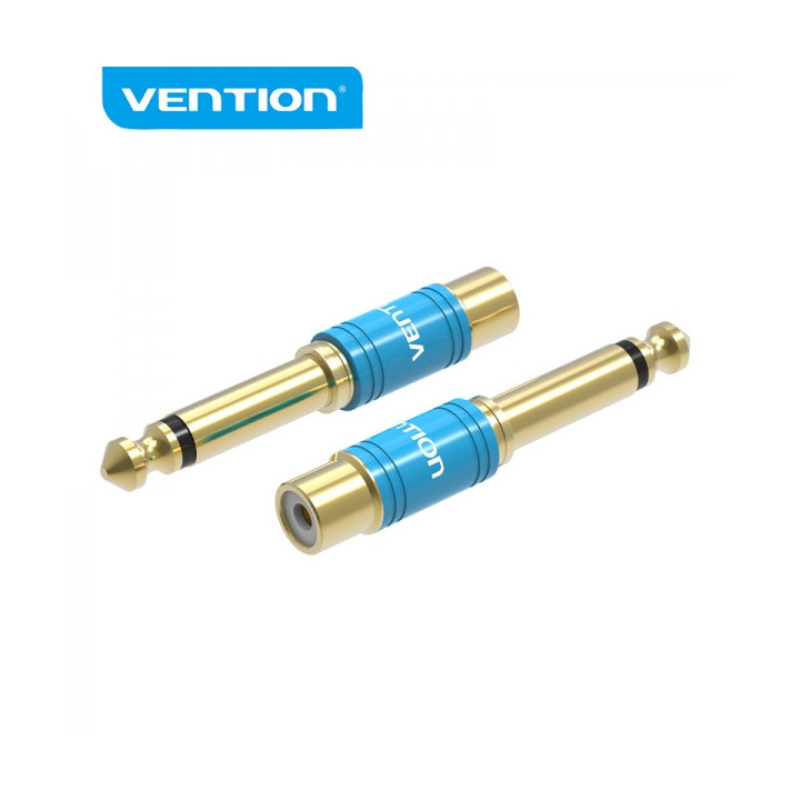 Vention Adaptador RCA Hembra a Jack 6.5 Macho - Color Azul