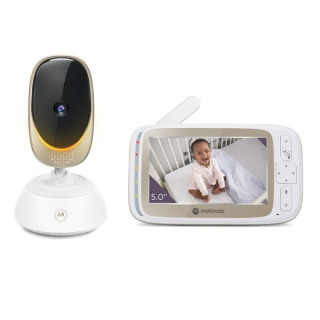 Motorola Nursery VM85 Connect Vigilabebes con Camara - Vision Nocturna - Conexion WIFI - Pantalla 5" - Sensor de Temperatura -