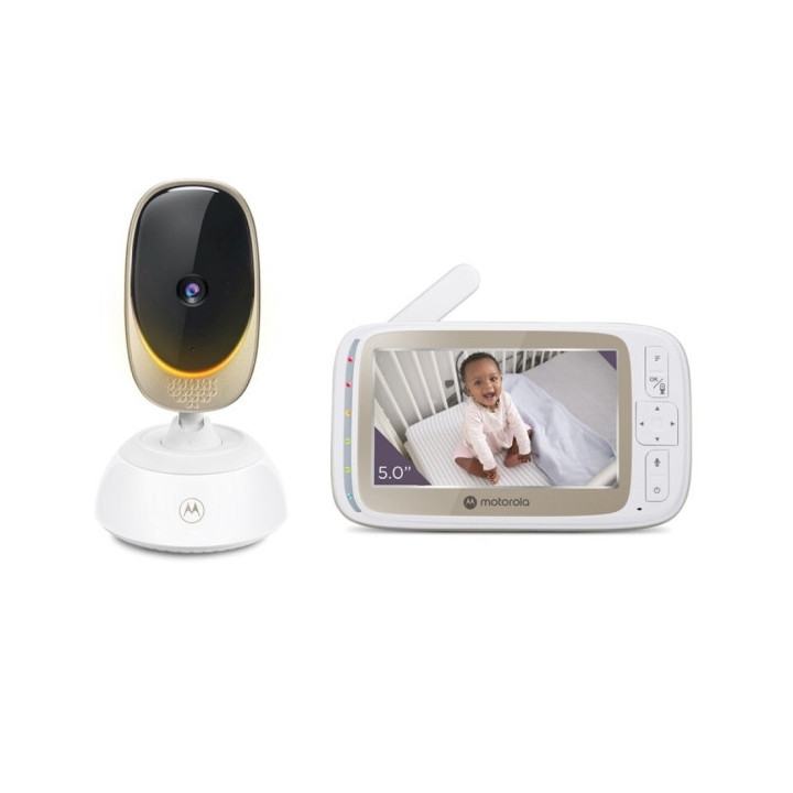 Motorola Nursery VM85 Connect Vigilabebes con Camara - Vision Nocturna - Conexion WIFI - Pantalla 5" - Sensor de Temperatura -