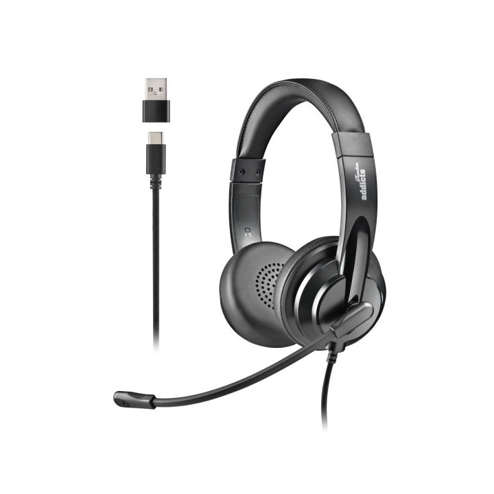 NGS VOX605-C Auriculares USB-C con Microfono - Microfono Regulable y Flexible - Almohadillas y Diadema Acolchadas - Diadema Aju