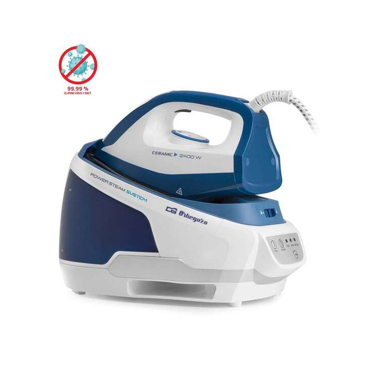 Orbegozo VP 8600 Centro de Planchado Profesional - Potencia 2400W - Deposito de 2L - Suela Ceramica - Golpe de Vapor 150 G/Min