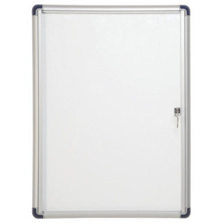 Bi-Office Vitrina para Anuncios o Carteles - Puerta Abatible con Cerradura - Tamaño 35.7 x 49cm - Superficie de Acero Lacado M
