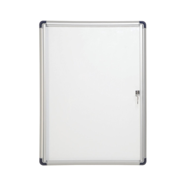 Bi-Office Vitrina para Anuncios o Carteles - Puerta Abatible con Cerradura - Tamaño 35.7 x 49cm - Superficie de Acero Lacado M
