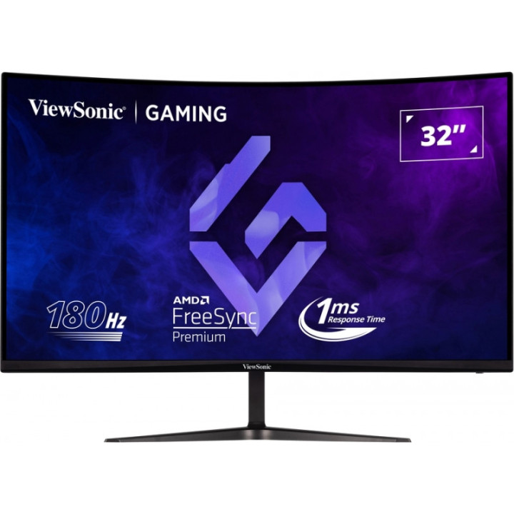 Viewsonic Monitor 32" VX3218C-2K QHD - 165hz - Respuesta 1ms - 1500R Curve Monitor - 16:9 - 250 nits - 2 HDMI - DisplayPort - A
