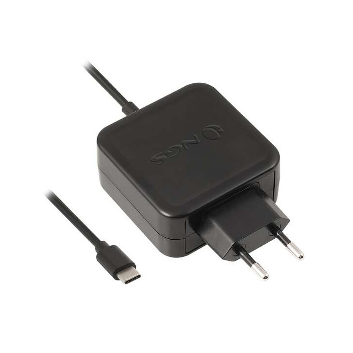NGS Cargador Universal de Pared para Portatil USB-C 45W - Carga Rapida - Cable de 1.50m