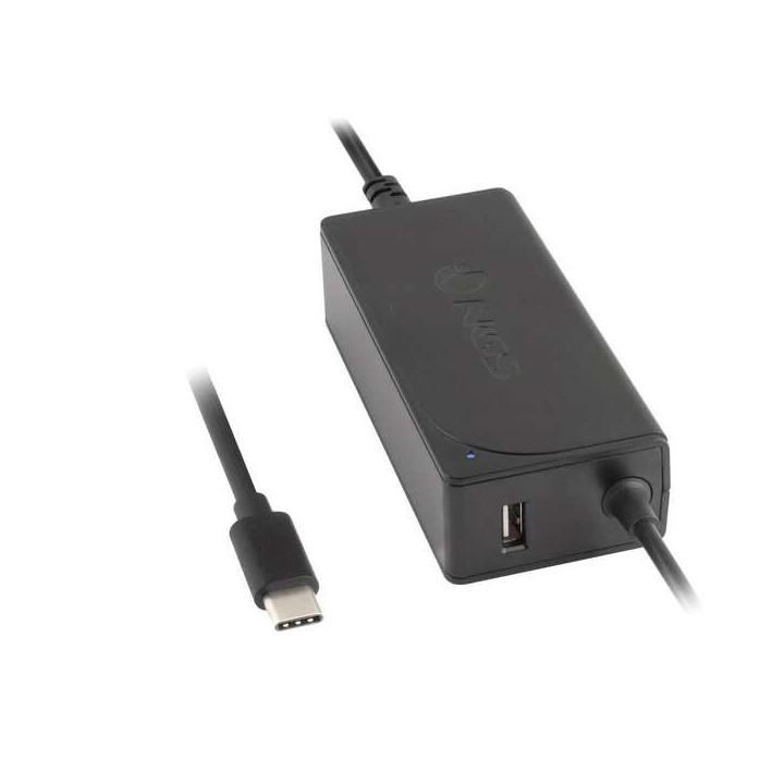 NGS Cargador Universal Automatico para Portatil 65W USB-C - 1x USB 2.0 - Voltaje 5-20V