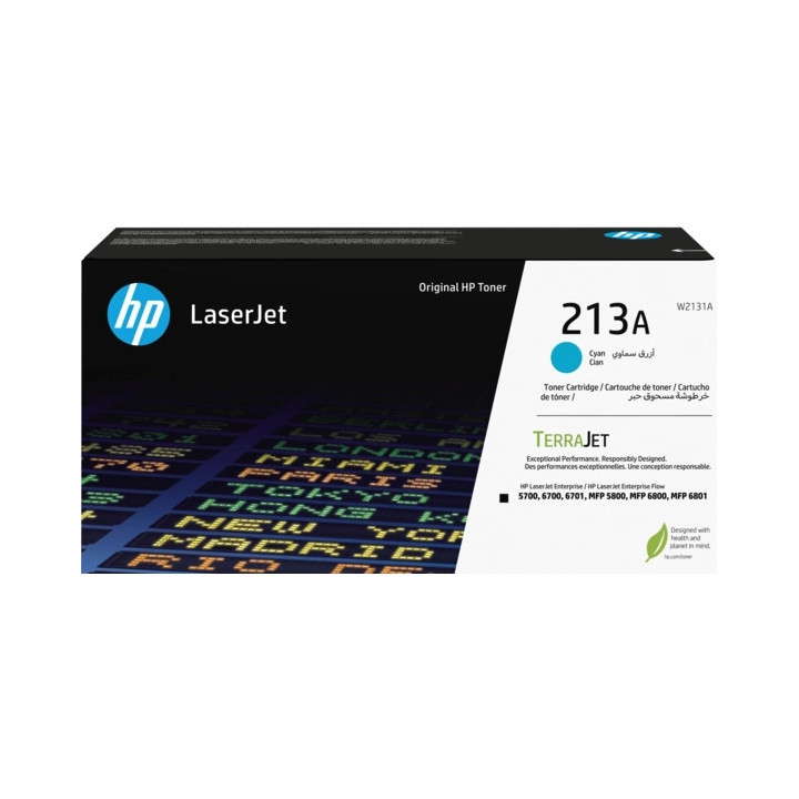 HP W2131A Cyan Cartucho de Toner Original - 213A