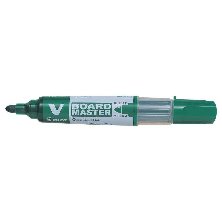 Pilot V-Board Master Begreen Rotulador para Pizarra Blanca - Punta Redonda 6mm - Trazo 2.3mm - 91% Plastico Reciclado - Recarga