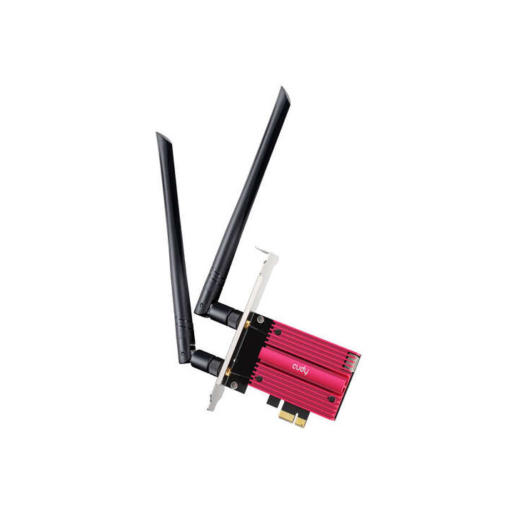 Cudy WE3000S Adaptador de Red PCI-e AX5400 WiFi 6E Tri-Banda - Bluetooth 5.2 - 2 Antenas Externas