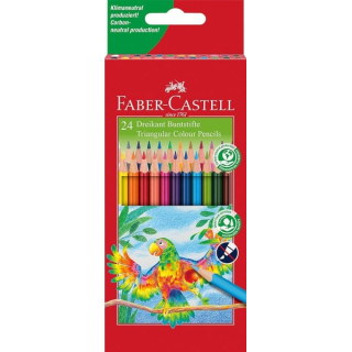 Faber-Castell Super Mine Ergonomics Pack de 24 Lapices de Colores Triangulares Ergonomicos - Mina de 4mm - Resistencia a la Rot