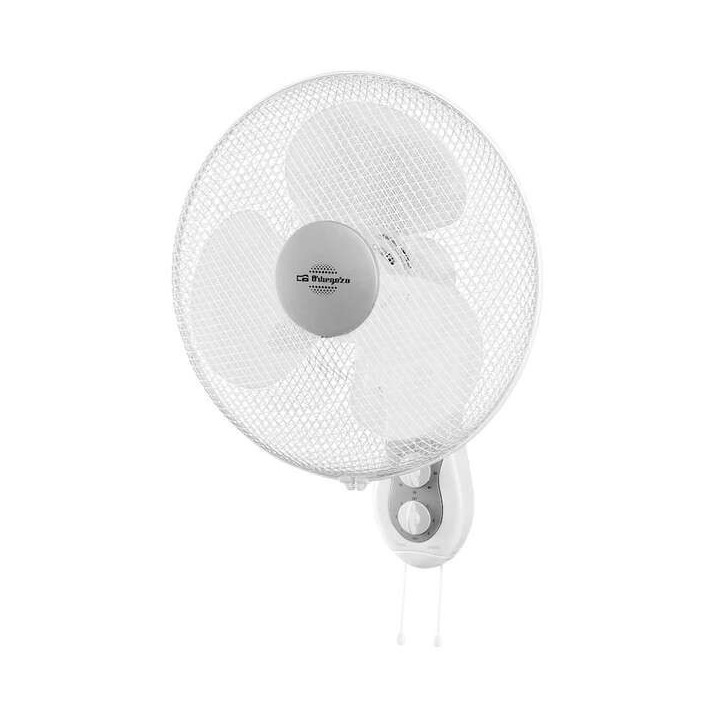 Orbegozo WF 0139 Ventilador de Pared Eficiente y Seguro - Aspas de 40cm - 3 Velocidades - Cabezal Multi Orientable - Rejilla de