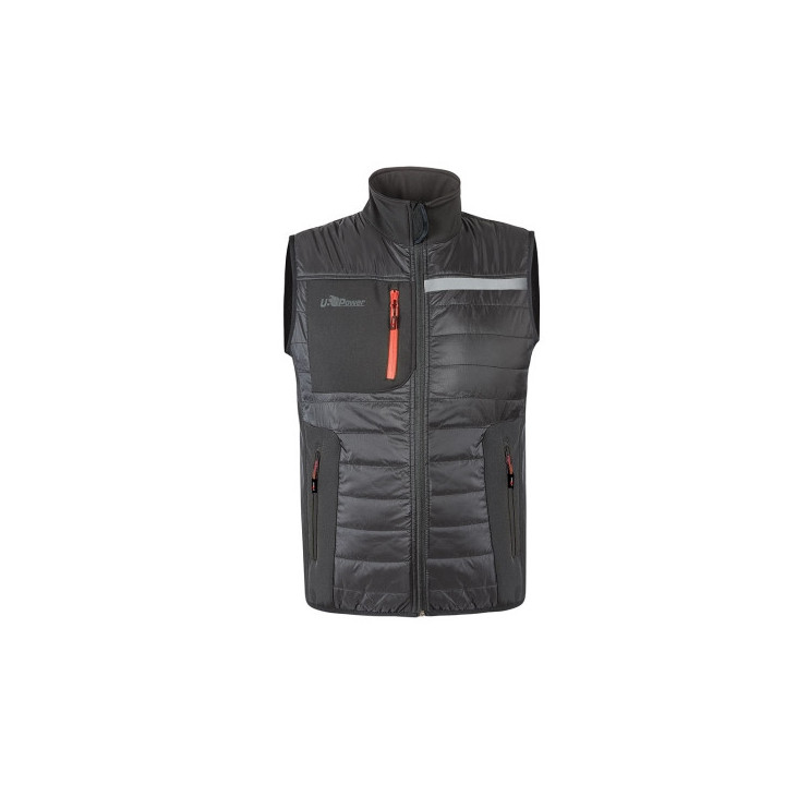 Upower Wall Chaleco de Trabajo con Relleno en Grafeno - Talla 2XL - Termorregulacion Avanzada