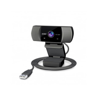 Urban Factory Webee Webcam USB 2Mpx - Full HD 1080P - Enfoque Automatico - Microfono Incorporado - Tapa de Privacidad - Color N