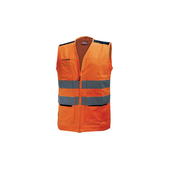 Upower Smart Chaleco Multifuncional - Talla 2XL - Bolsillos con Portatarjetas Retractil