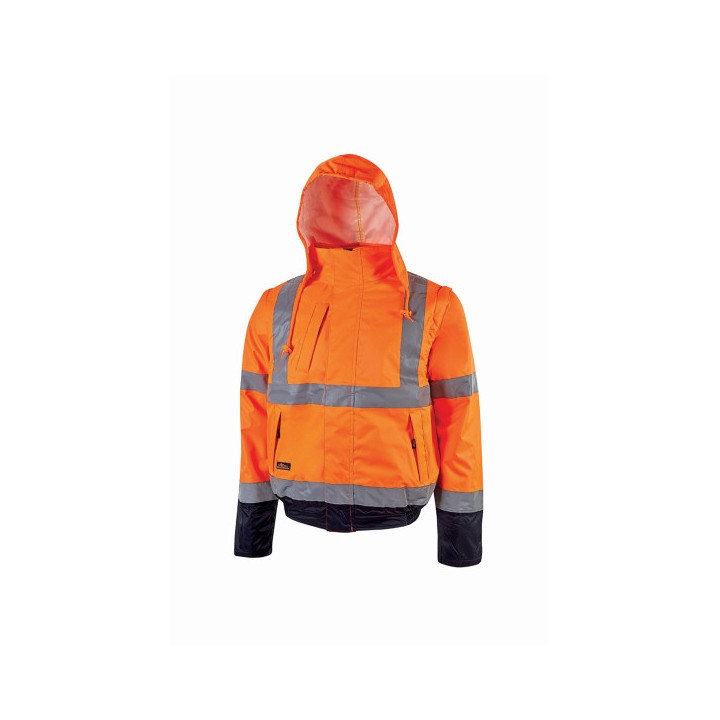 Upower Crafty Cazadora Bomber Alta Visibilidad - Talla 2XL - Mangas Separables