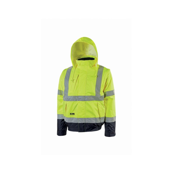 Upower Crafty Cazadora Bomber Alta Visibilidad - Talla 2XL - Mangas Separables