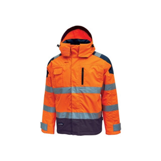 Upower Defender Parka Anti-Lluvia Impermeable y Transpirable - Talla 2XL - Rayas Reflectantes