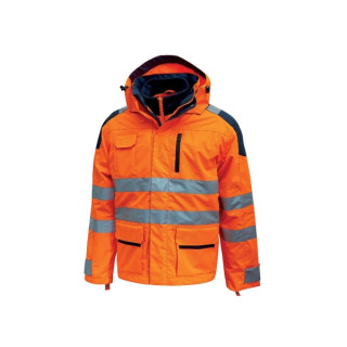 Upower Backer Parka Impermeable y Transpirable - Talla 2XL - Detalles Reflectantes