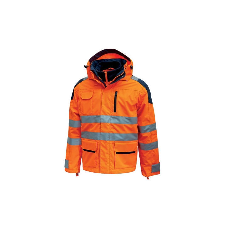 Upower Backer Parka Impermeable y Transpirable - Talla 2XL - Detalles Reflectantes