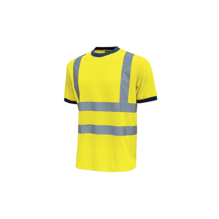 Upower Glitter Camiseta con Rayas Reflectantes - Talla 2XL - Cuello y Mangas Elasticas