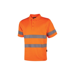Upower Enif Polo de Trabajo Alta Visibilidad - Talla 2XL - Franjas Reflectantes