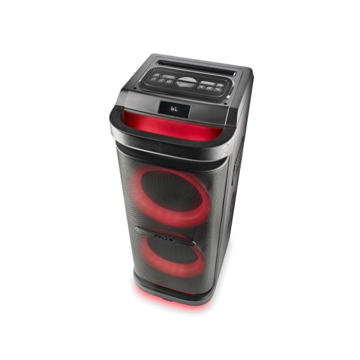 NGS Wild Space 2 Altavoz DJ 2000W Bluetooth 5.3 con Woofer 10" - USB y AUX - Iluminacion LED - Mando a Distancia - Color Negro
