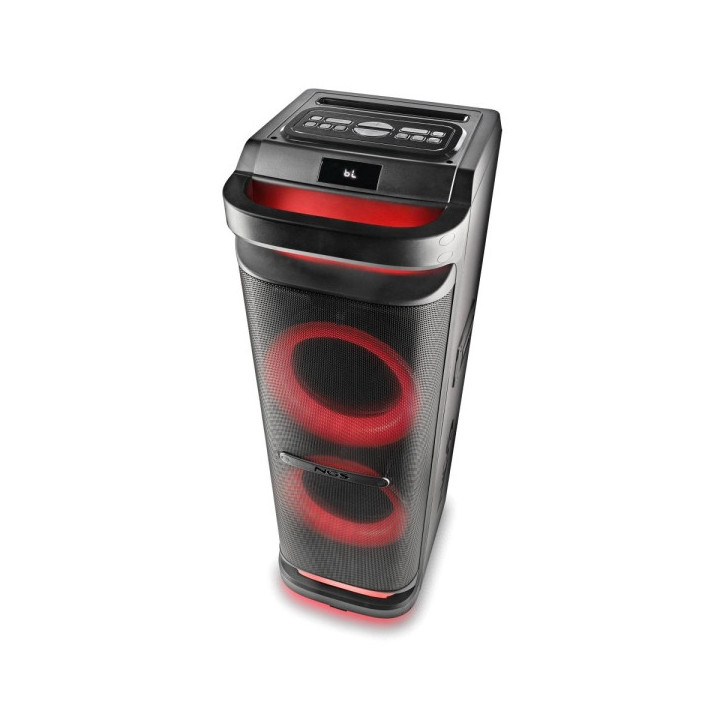 NGS Wild Space 3 Altavoz DJ 4000W Bluetooth 5.3 con Woofer 10" - USB y AUX - Iluminacion LED - Mando a Distancia - Color Negro