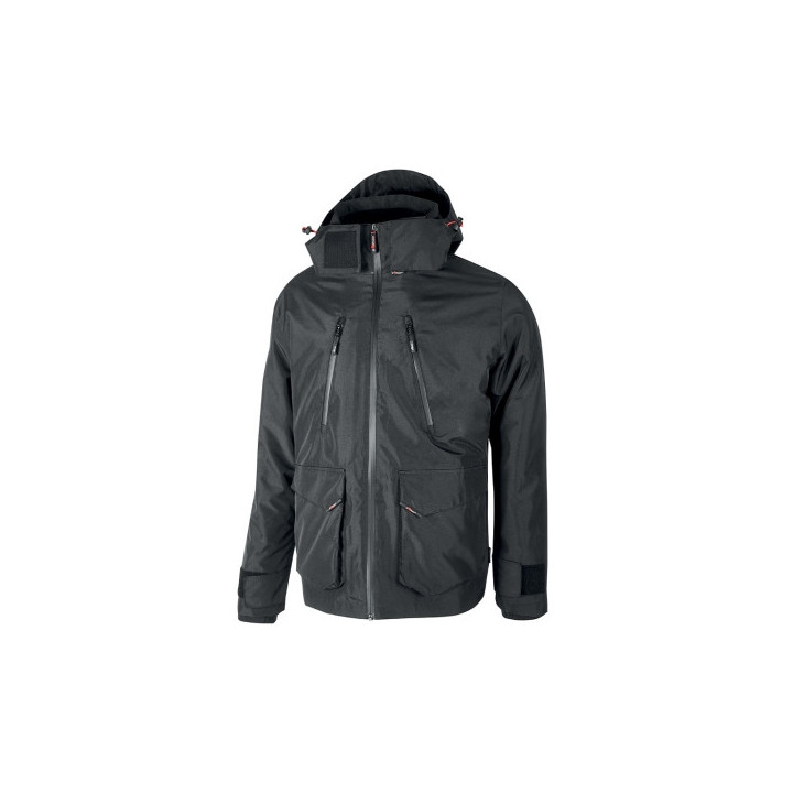 Upower Forex Parka Impermeable y Transpirable - Talla 2XL - Capucha Ajustable y Desmontable