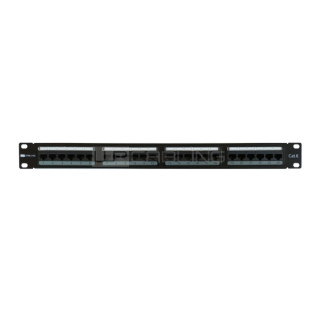 WP Patch Panel de 24 Puertos RJ45 CAT6 UTP - 1U IDC - Color Negro
