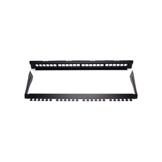 WP Patch Panel de 24 Puertos RJ45 CAT6 UTP - 1U Keystone Modular - Color Negro
