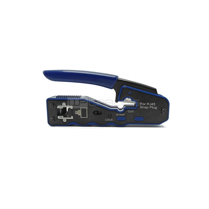 WP Crimpadora para RJ45 con Pelacables - Color Negro y Azul