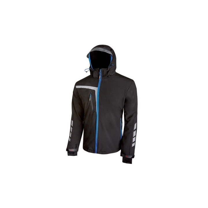 Upower Quick Chaqueta Soft Shell - Talla 2XL - Tejido Elastico Cortavientos Transpirable