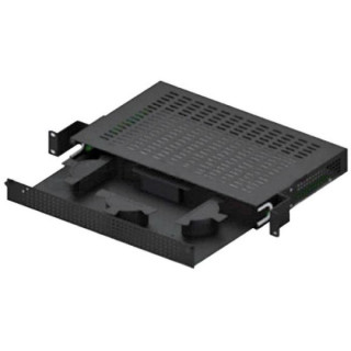 WP Cajon de Fibra Optica para Armario 1U - Metalico - hasta 3m de Cable con 24 Fibras - 550x400x300mm - Color Negro