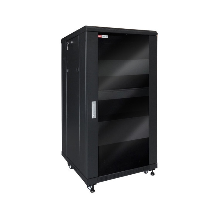 WP RNV-32606-B Armario de Suelo para Video y Audio 32U - Puerta de Cristal - Cerradura de Seguridad - 600x600x1388mm - Color Ne
