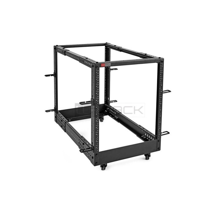 WP ROS-096X-B Bastidor Abierto de Suelo 9U - Estructura de Acero Macizo - Fondo Ajustable hasta 1023mm - Ancho 600mm - 600x1023