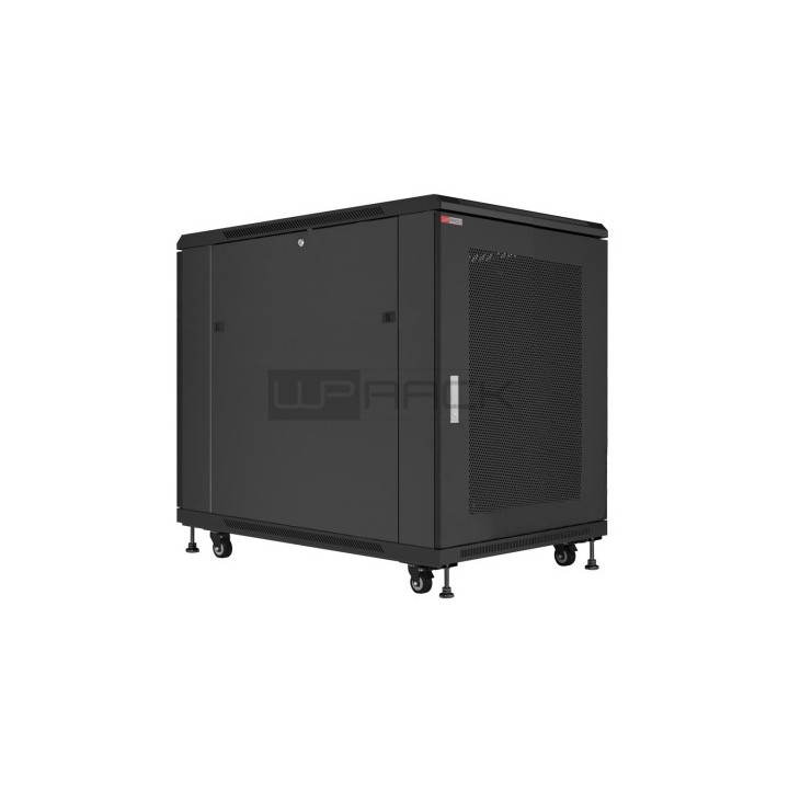 WP RSB-15610-B Armario de Suelo para Redes 15U - Puerta de Acero Perforada - Cerradura de Seguridad - 600x1000x825mm - Color Ne