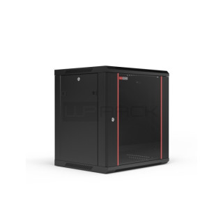 WP RWB-06605-B Armario Mural 6U - Puerta de Cristal - Cerradura de Seguridad - 600x500x370mm - Color Negro