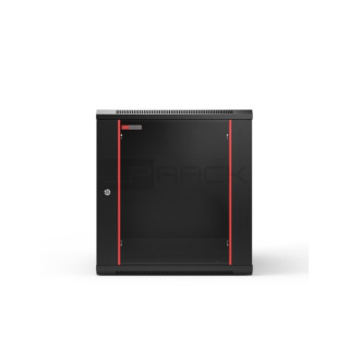 WP RWB-20606-B Armario Mural 20U - Puerta de Cristal - Cerradura de Seguridad - 600x600x1000mm - Color Negro