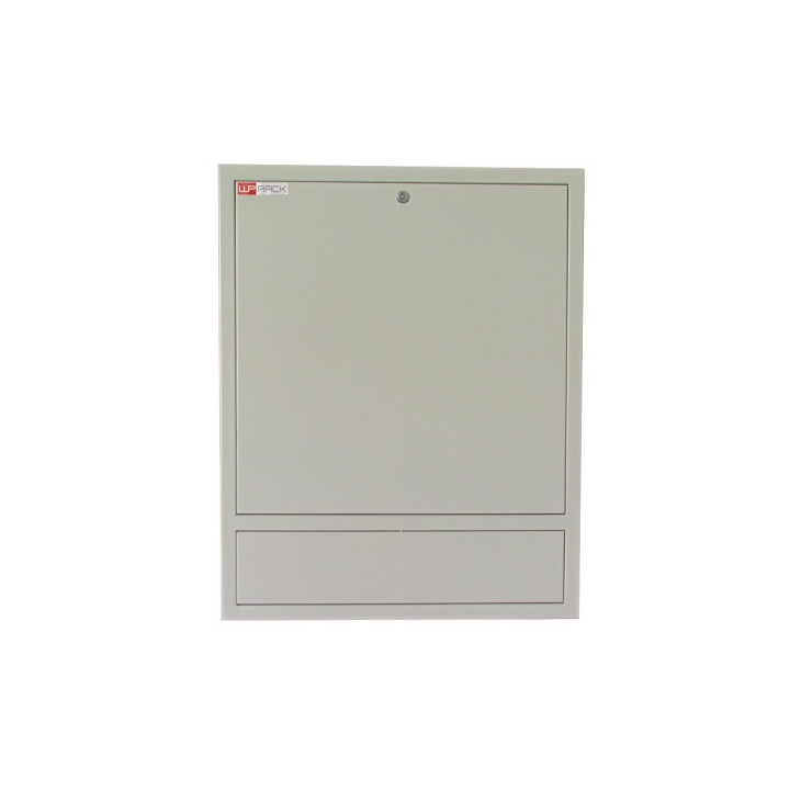 WP RWN-02601-W Armario Mural Vertical 4U - Cerradura de Seguridad con Llave Tubular - 600x150x750mm - Color Blanco