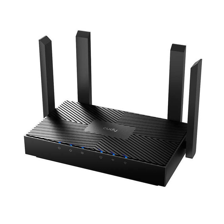 Cudy WR3000 Smart Router WiFi 6 AX3000 Doble Banda - 1x Puerto Wan 1000/100/10 Mbps y 3x Puertos Lan 1000/100/10 Mbps - 4 Anten