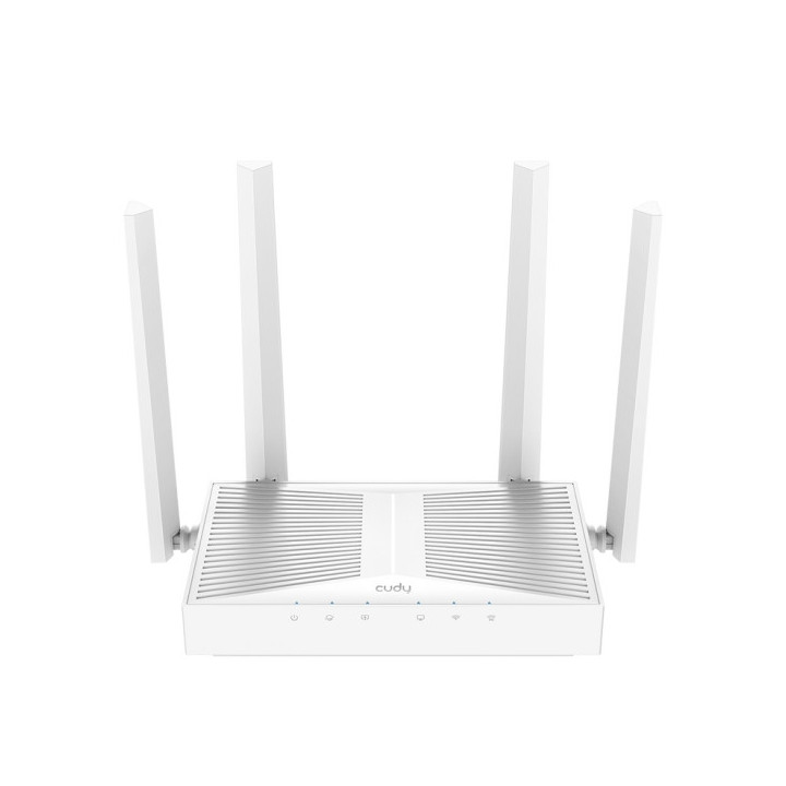 Cudy Router WiFi 6 Mesh Gigabit Dual Band AX3000 - Velocidad hasta 1000Mbps - 5 Puertos - 4 Antenas Fijas de 5dBi - Tecnologia