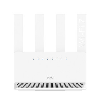 Cudy Router WiFi 7 Gigabit Dual Band BE3600 - Velocidad hasta 1000Mbps - 4 Puertos - 4 Antenas Fijas de 5dBi - Tecnologia MU-MI
