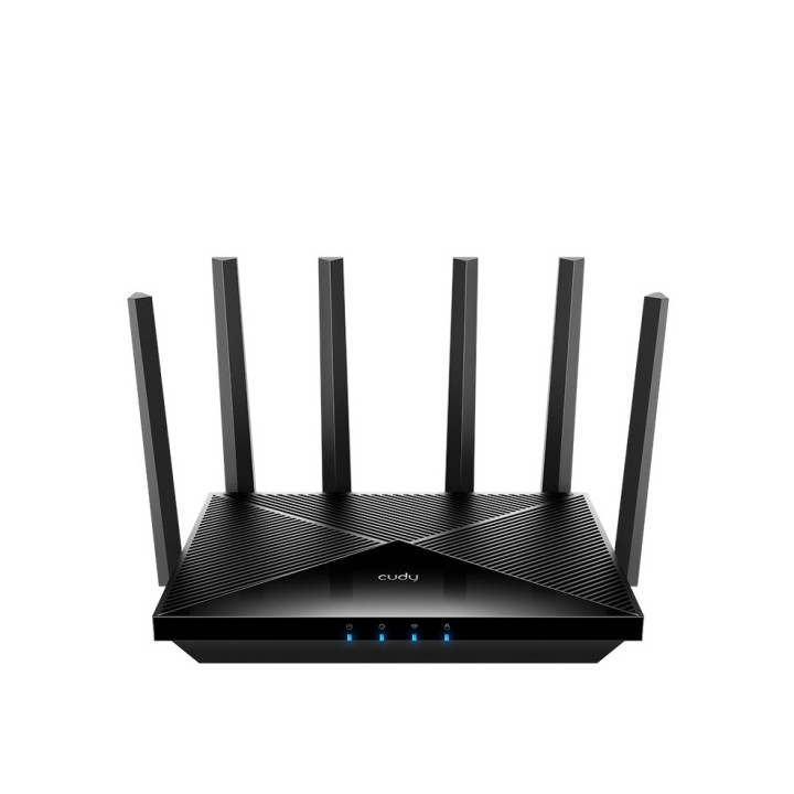 Cudy Router WiFi 7 Dual Band Gigabit BE6500 - Velocidad hasta 1000Mbps - 4 Puertos - 4 Antenas Fijas de 5dBi - Tecnologia MU-MI