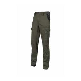 Upower Guapo Pantalones de Trabajo de Algodon Elastico - Talla 2XL - Bolsillos Multifuncionales