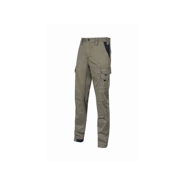 Upower Guapo Pantalones de Trabajo de Algodon Elastico - Talla 2XL - Multiples Bolsillos