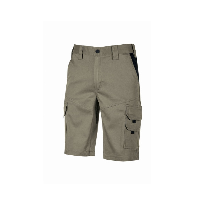 Upower Bonito Pantalones Cortos de Trabajo de Algodon Elastizado - Talla 2XL - Frescos y Comodos