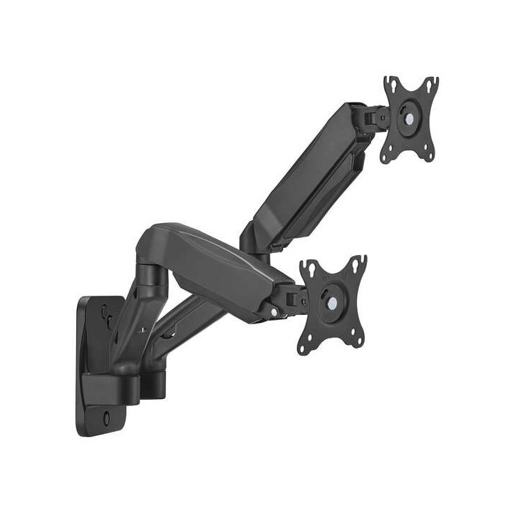 Aisens Soporte de Pared PRO Contrapeso Giratorio e Inclinable para Monitor/TV 9kg (3 Pivotes - 2 Brazos) de 17-32 - Color Negro
