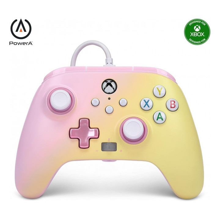 PowerA Mando con Cable Enhanced para Xbox Series X|S - Pink Lemonade