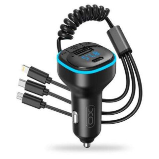 XO Adaptador Bluetooth para Coche - Conexion Inalambrica 50 - Reproduce Desde Smartphone y Pendrive - Puerto USB y Tipo C - Fun