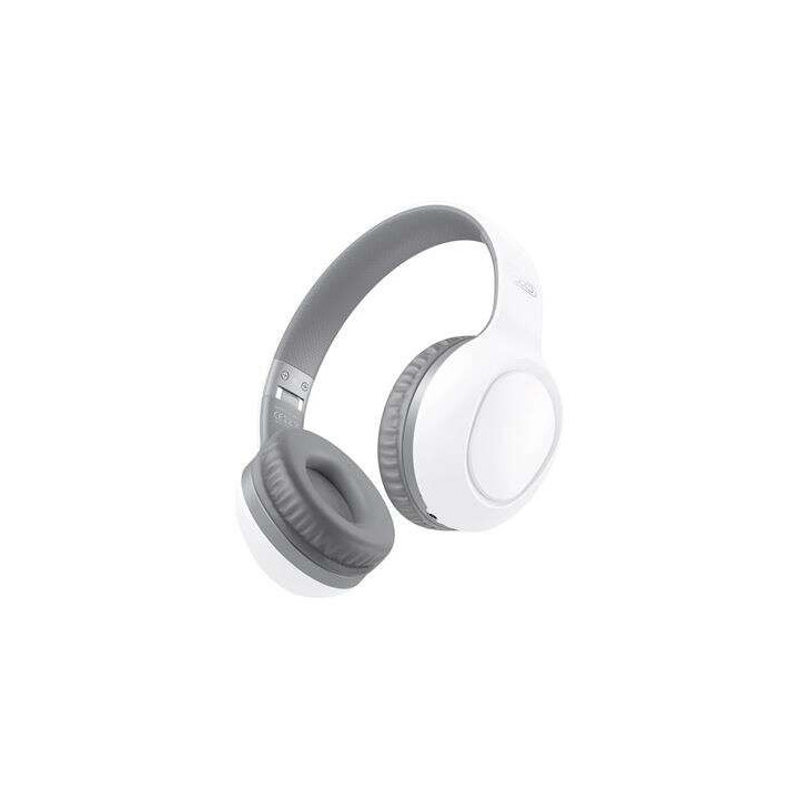 XO BE35 Auriculares Bluetooth 5.0 - Diadema Ajustable - Almohadillas Acolchadas - Autonomia hasta 15h - Color Blanco/Gris